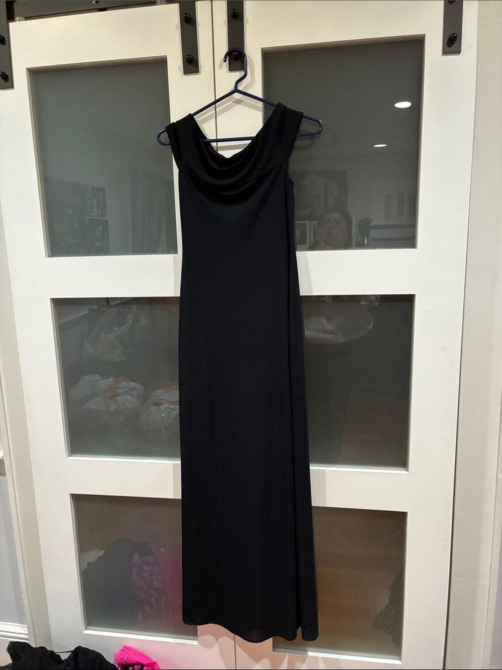 Classic Navy off the shoulder  Evening Dress